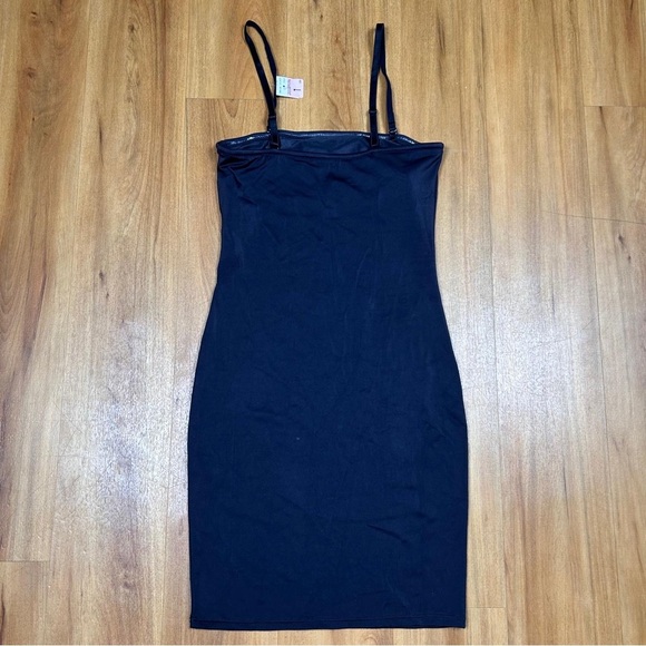 Vassarette Black Bodycon Mini Dress Spaghetti Strap - Picture 2 of 7